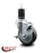 Service Caster 4'' Thermoplastic Rubber Swivel 1-5/8'' Expanding Stem Caster with Brake SCC-EX20S414-TPRB-TLB-158 - alternate 2